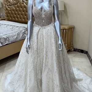 Lebanese Off white wedding gown